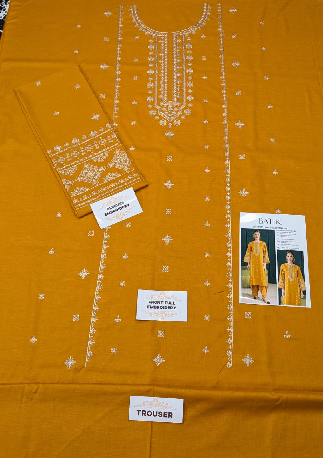 LAWN EMBROIDERED 2PC UNSTITCH S40