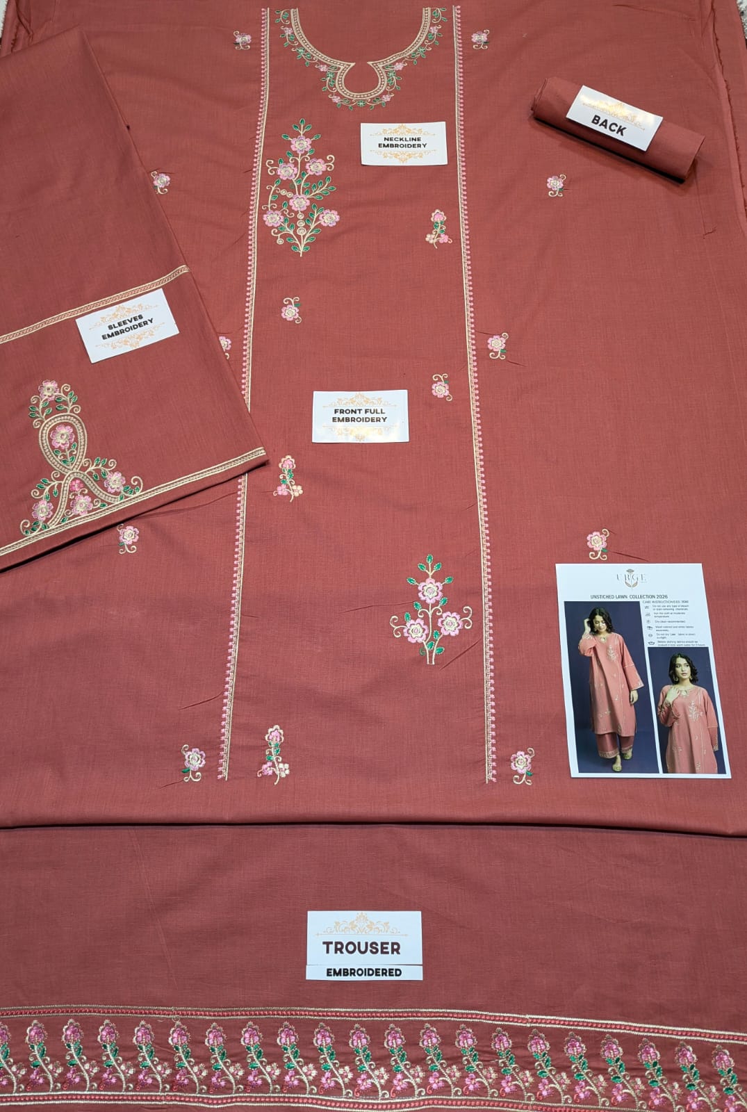 LAWN EMBROIDERED 2PC UNSTITCH S37