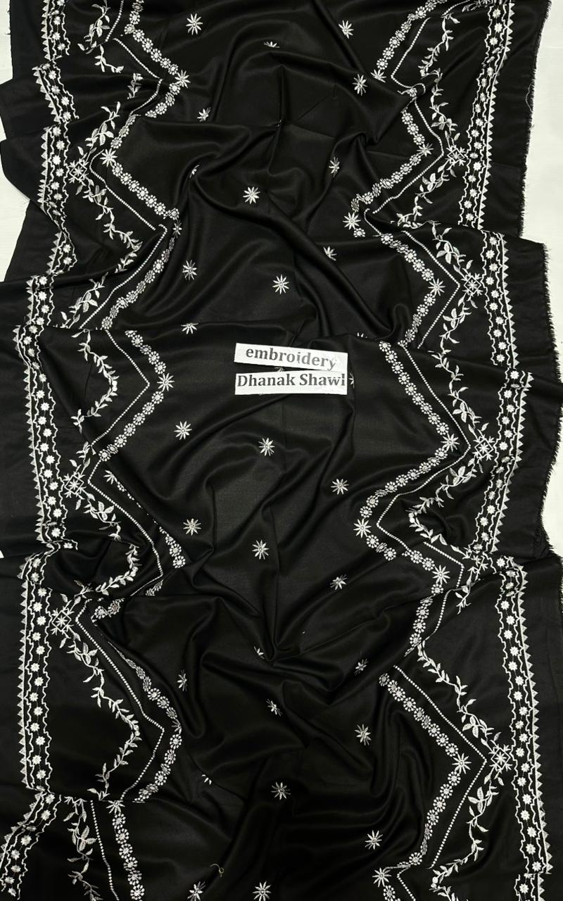 Bareeze Winter Dhanak Collection – Front & Sleeves Heavy Embroidered 3 Piece Suit