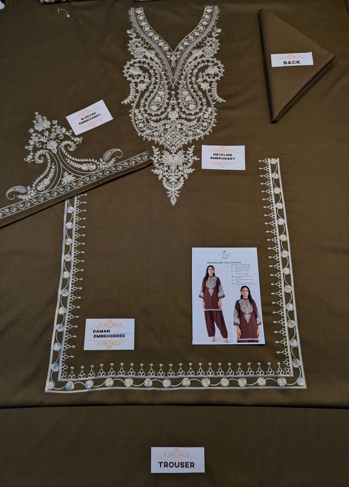 LAWN EMBROIDERED 2PC UNSTITCH S47