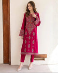 Laam Dhanak Winter Collection 2026 – Front & Sleeves Heavy Embroidered 2 Piece Suit