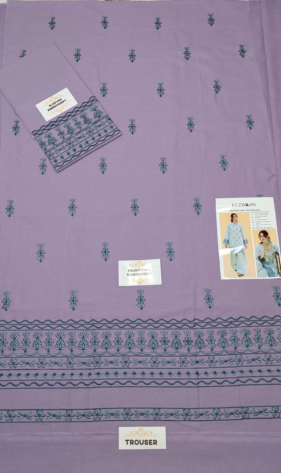 LAWN EMBROIDERED 2PC UNSTITCH S25