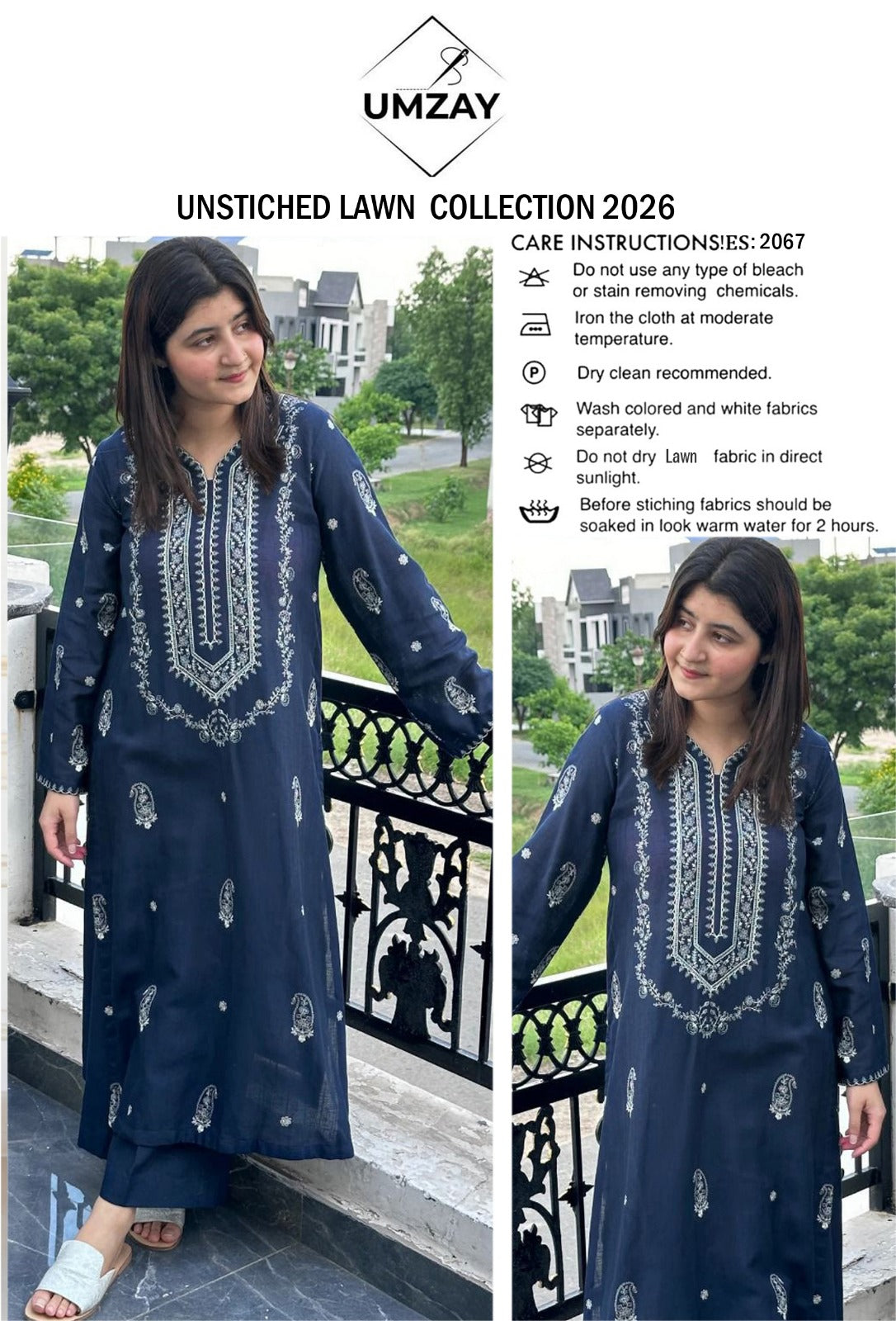 LAWN EMBROIDERED 2PC UNSTITCH S11
