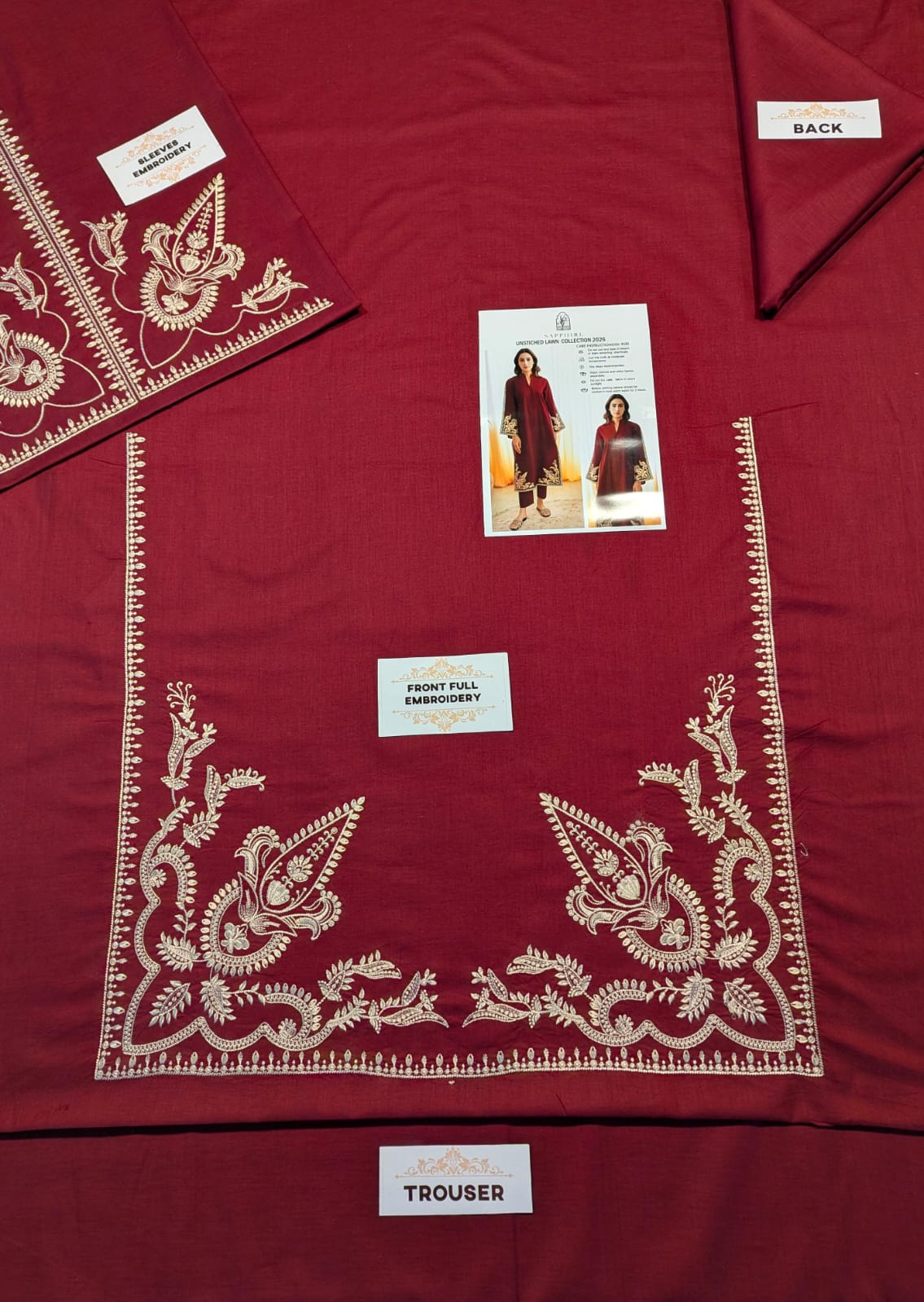 LAWN EMBROIDERED 2PC UNSTITCH S27