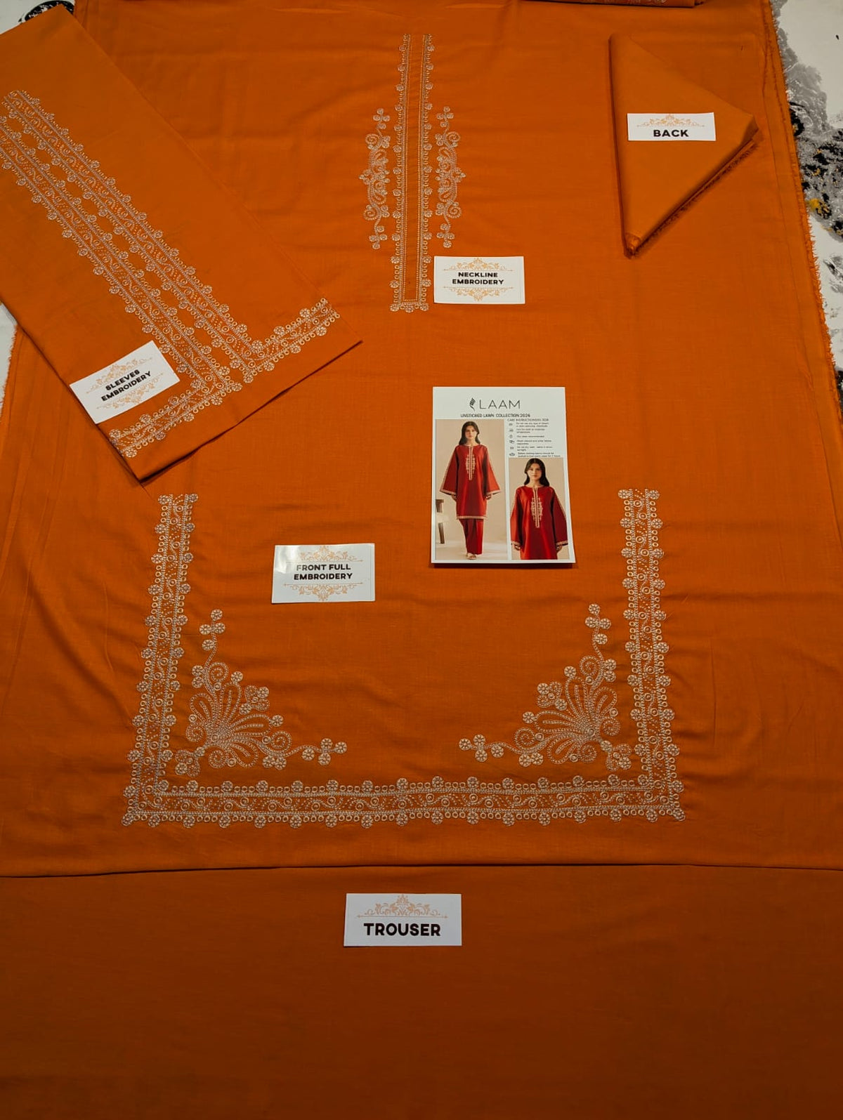 LAWN EMBROIDERED 2PC UNSTITCH S36