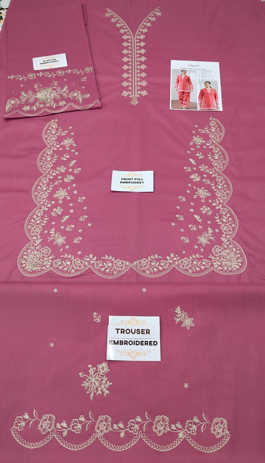 LAWN EMBROIDERED 2PC UNSTITCH S32