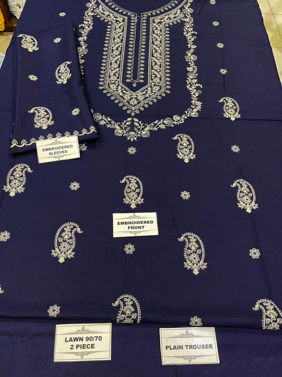LAWN EMBROIDERED 2PC UNSTITCH S11