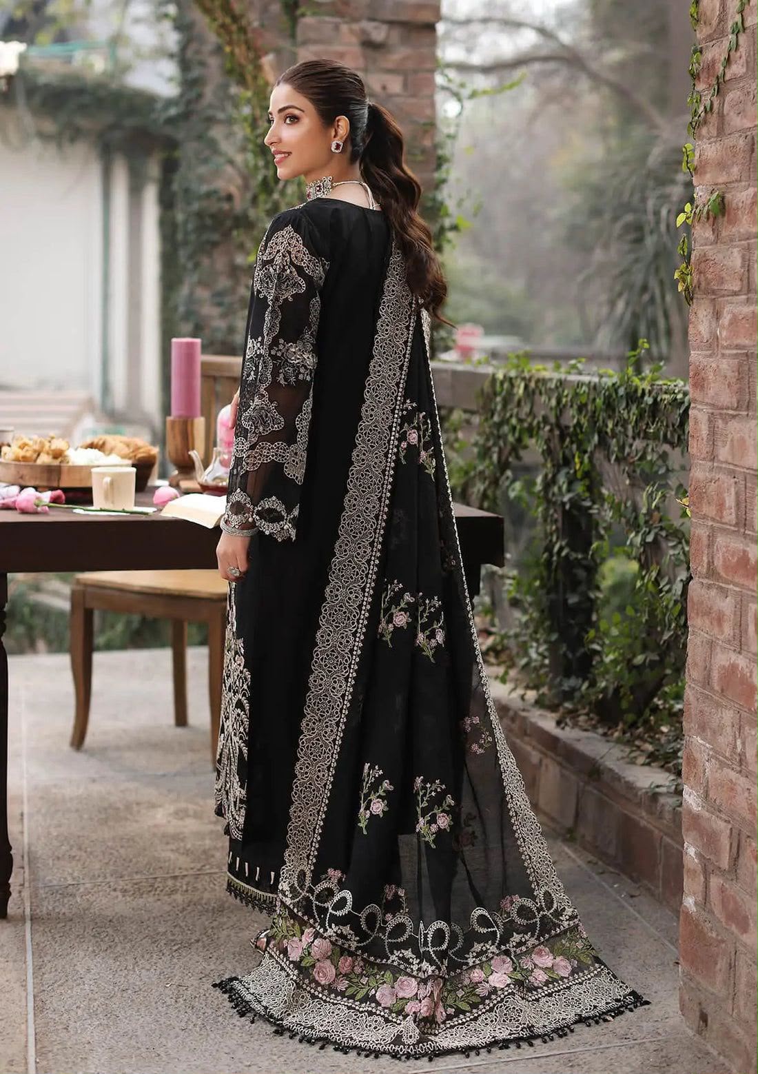 KAHF EMBROIDERED 3PC UNSTITCH