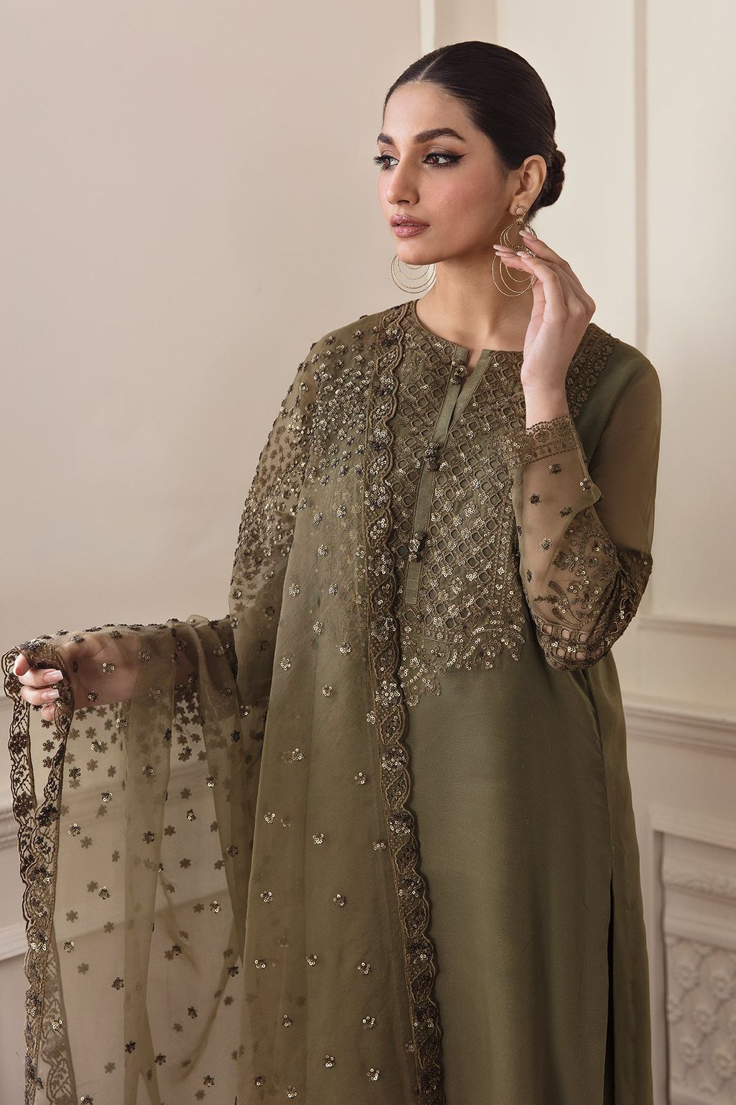 BAROQUE EMBROIDERED 3PC UNSTITCH