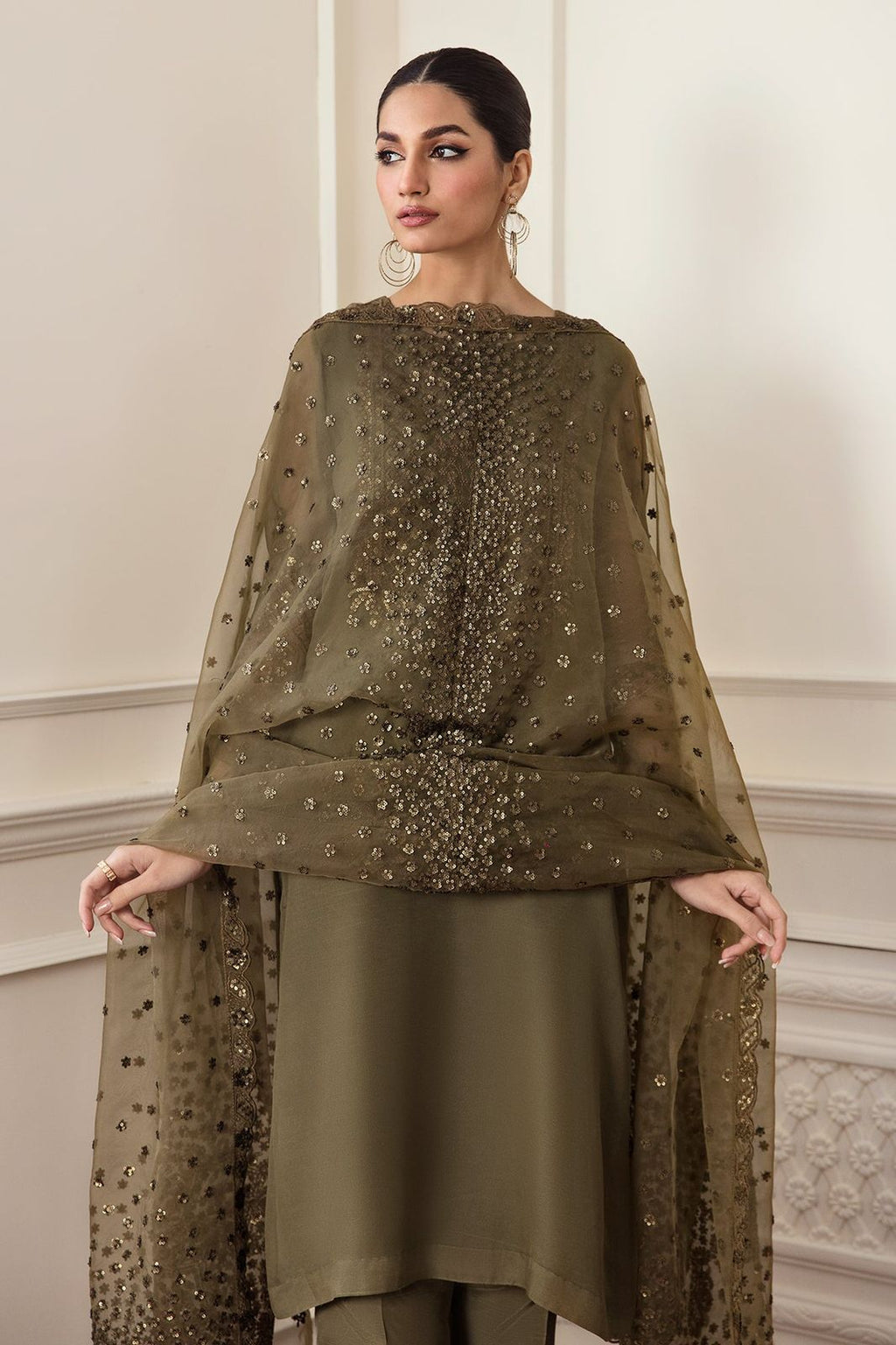 BAROQUE EMBROIDERED 3PC UNSTITCH
