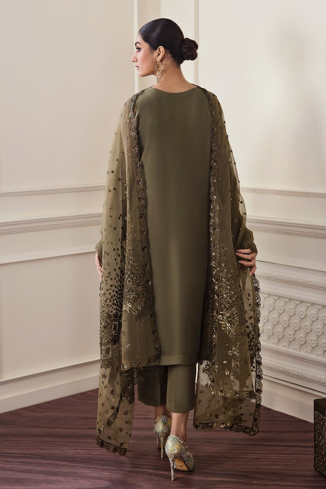 BAROQUE EMBROIDERED 3PC UNSTITCH