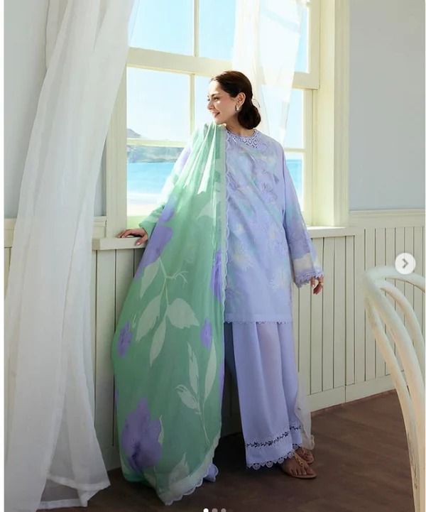 HANIA AMIR EMBROIDERED 3PC UNSTITCH