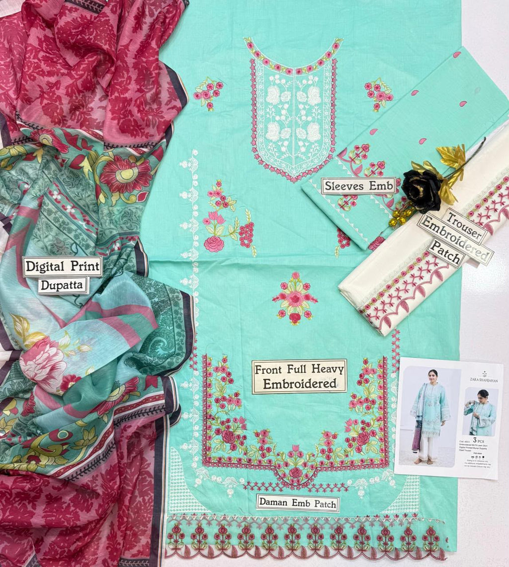 Dur-e-Fishan 3PC EMBROIDERED UNSTITCH
