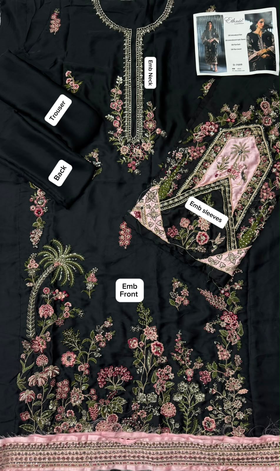BLACK ETHNIC EMBROIDERED