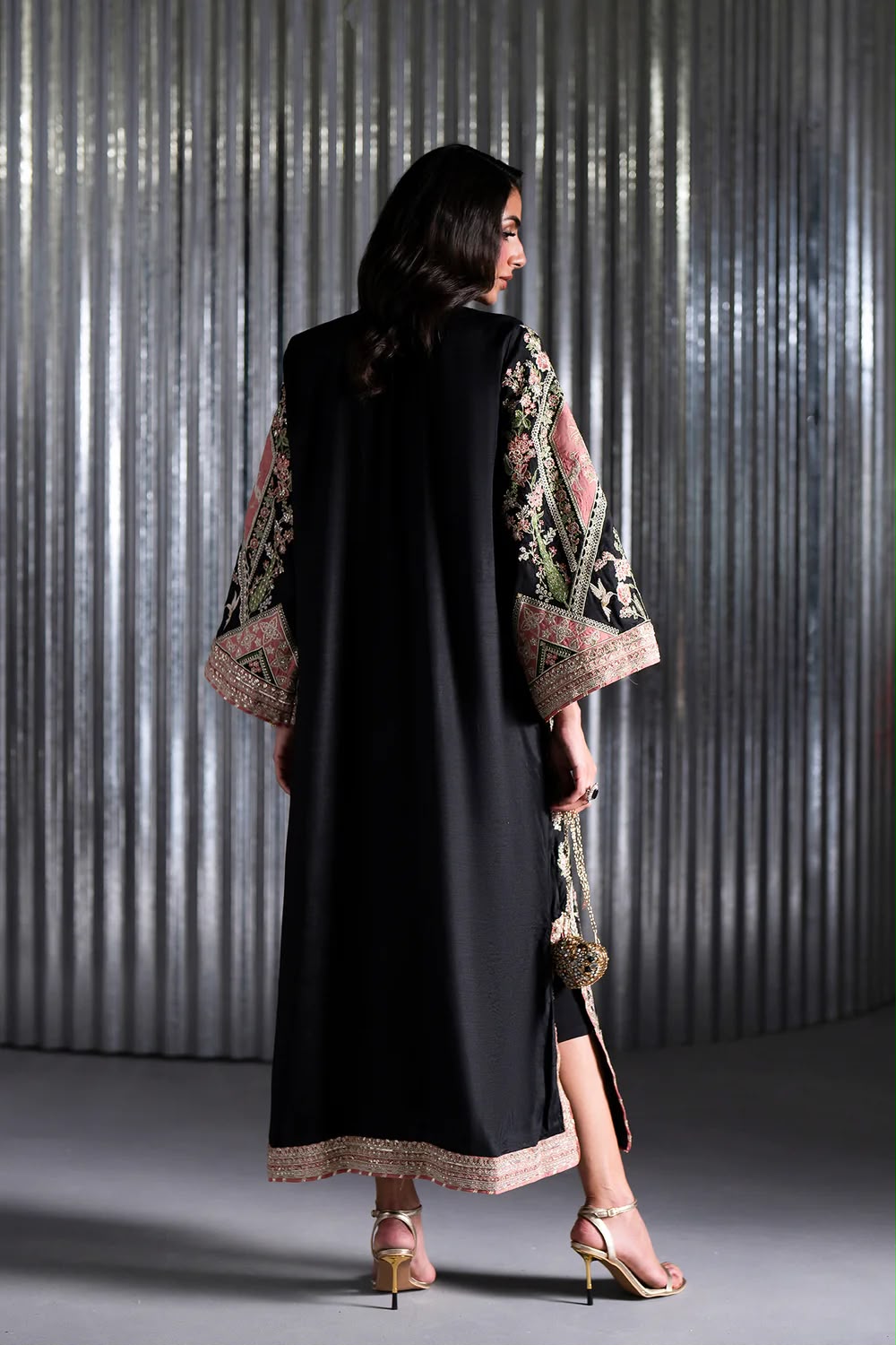 BLACK ETHNIC EMBROIDERED