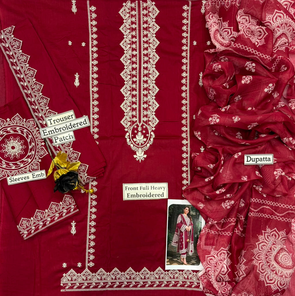 3PC EMBROIDERED