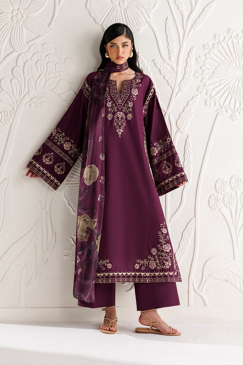 3PC EMBROIDERED