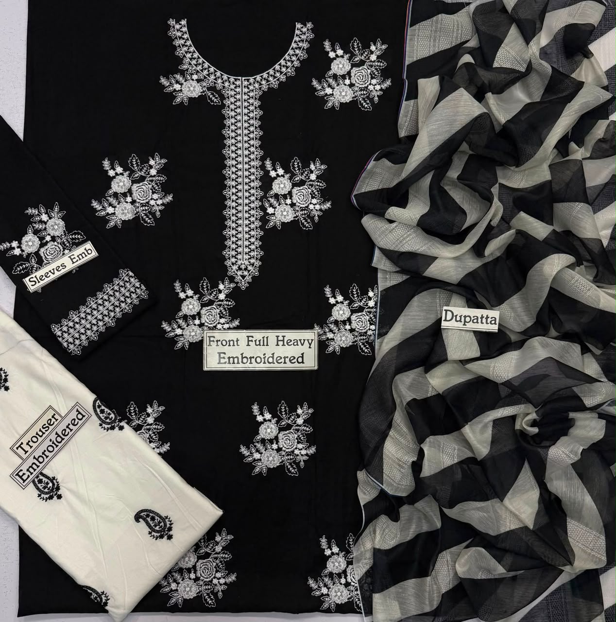BLACK SAPPHIRE EMBROIDERED