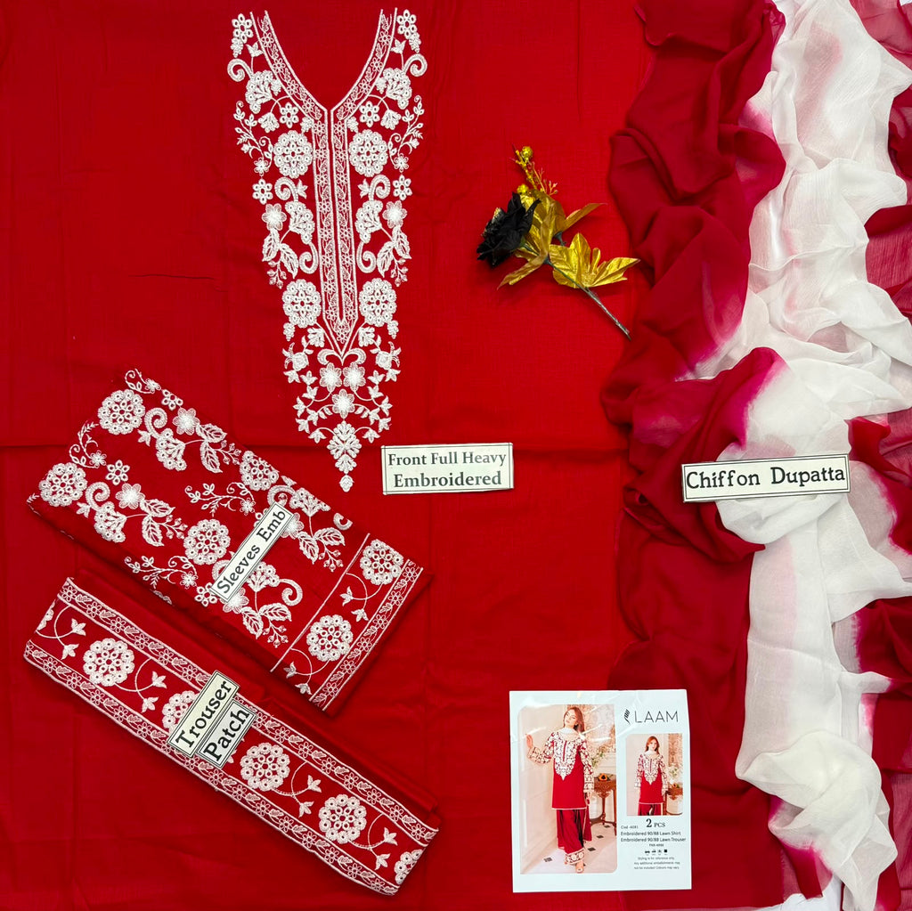 LAAM RED EMBROIDERY