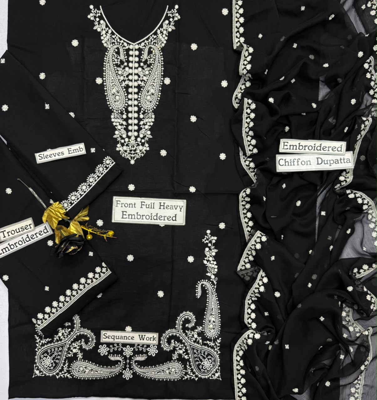 BLACK HEAVY Embroidery