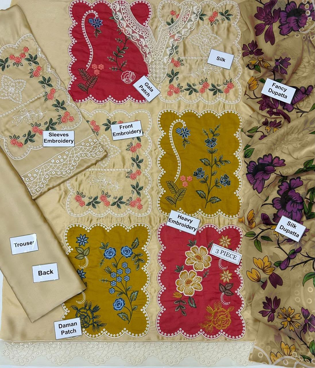 HUSSAIN REHAR 3PC UNSTITCHED