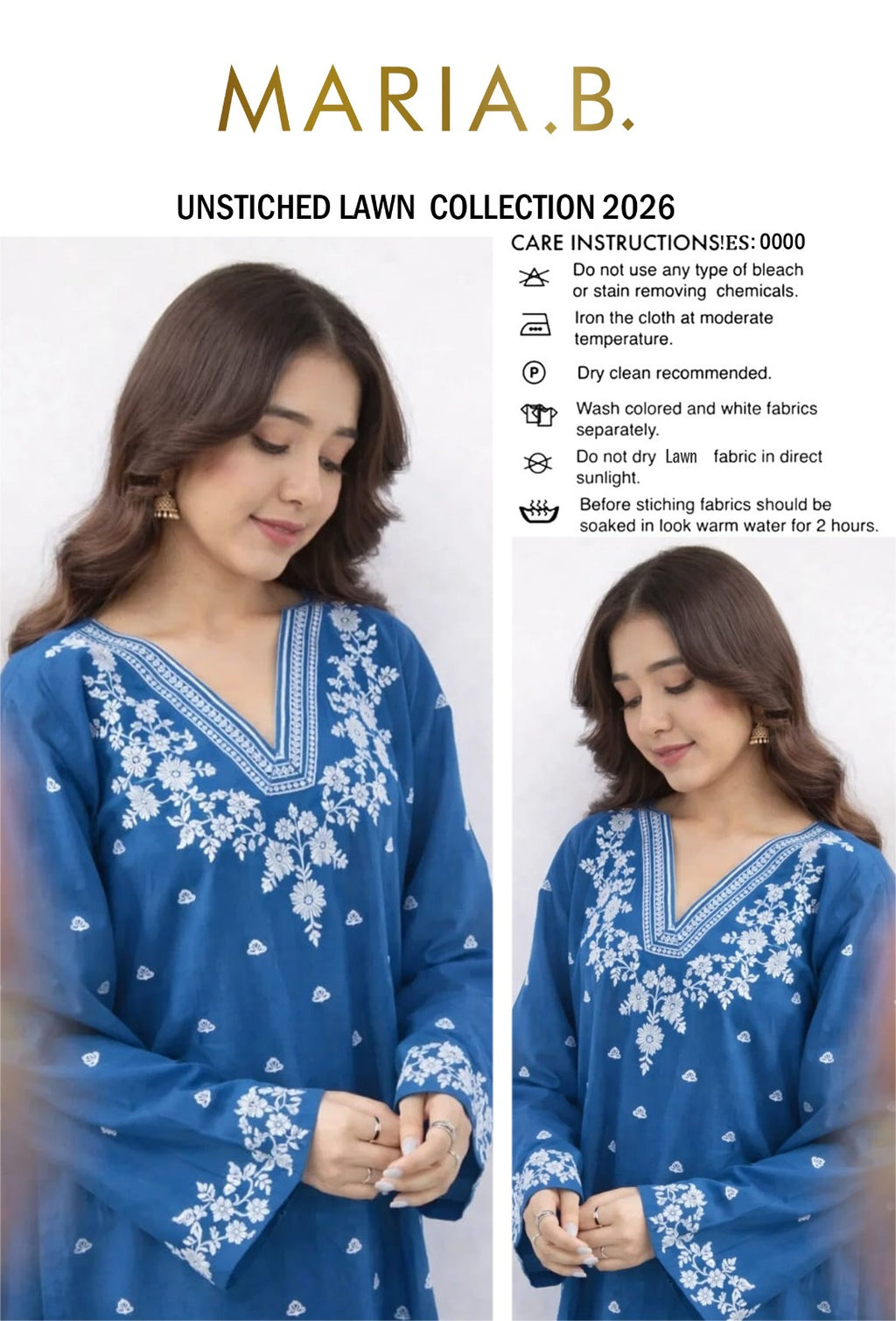 MARIA.B EMBROIDERED 2PC UNSTITCH S5