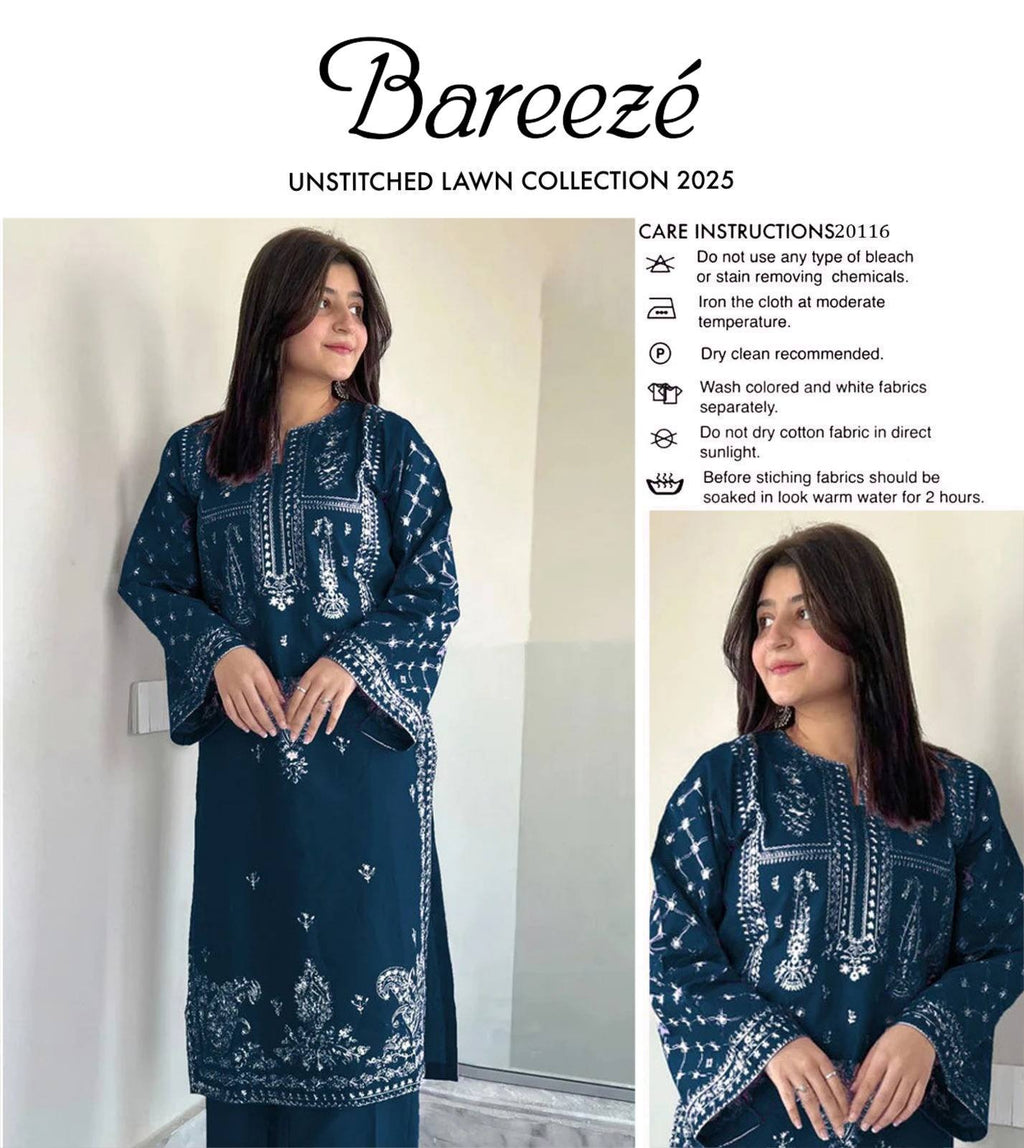 LAWN EMBROIDERED 2PC UNSTITCH S8