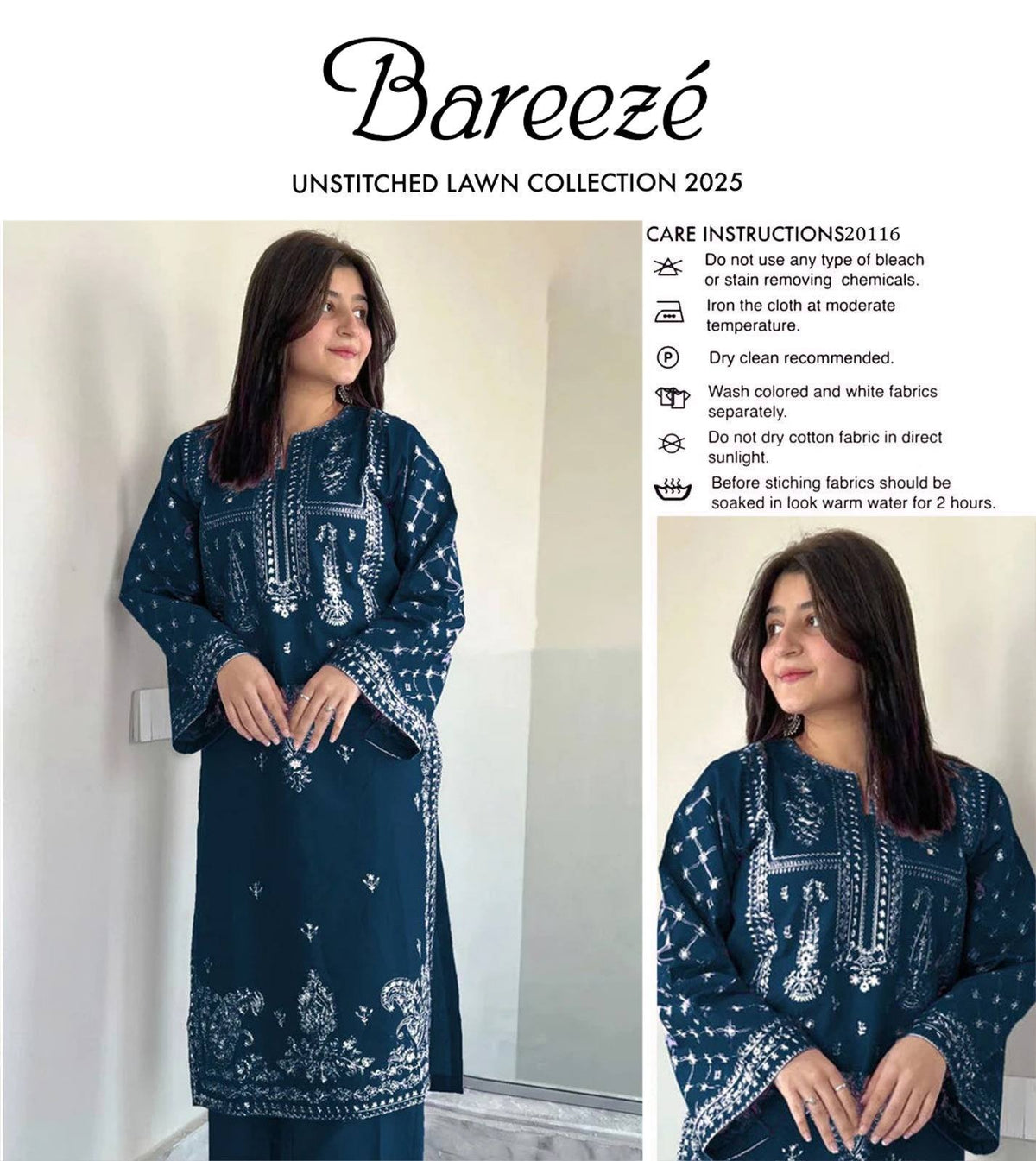 LAWN EMBROIDERED 2PC UNSTITCH S8