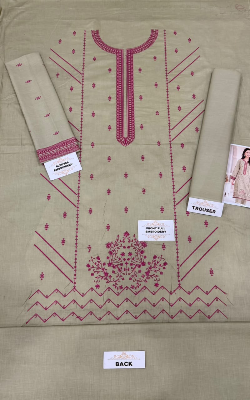 LAWN EMBROIDERED 2PC UNSTITCH S14