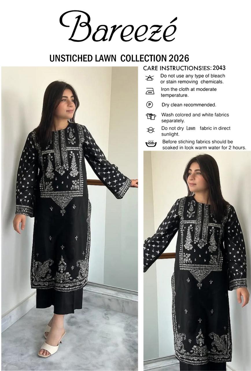 LAWN EMBROIDERED 2PC UNSTITCH S9