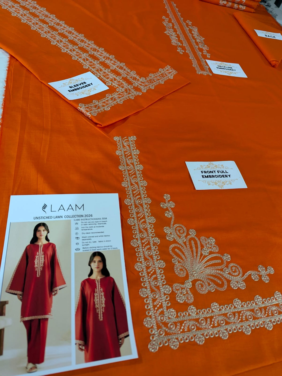 LAWN EMBROIDERED 2PC UNSTITCH S36