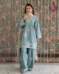 Laam Dhanak Winter Collection 2026 – Front & Sleeves Heavy Embroidered 2 Piece Suit