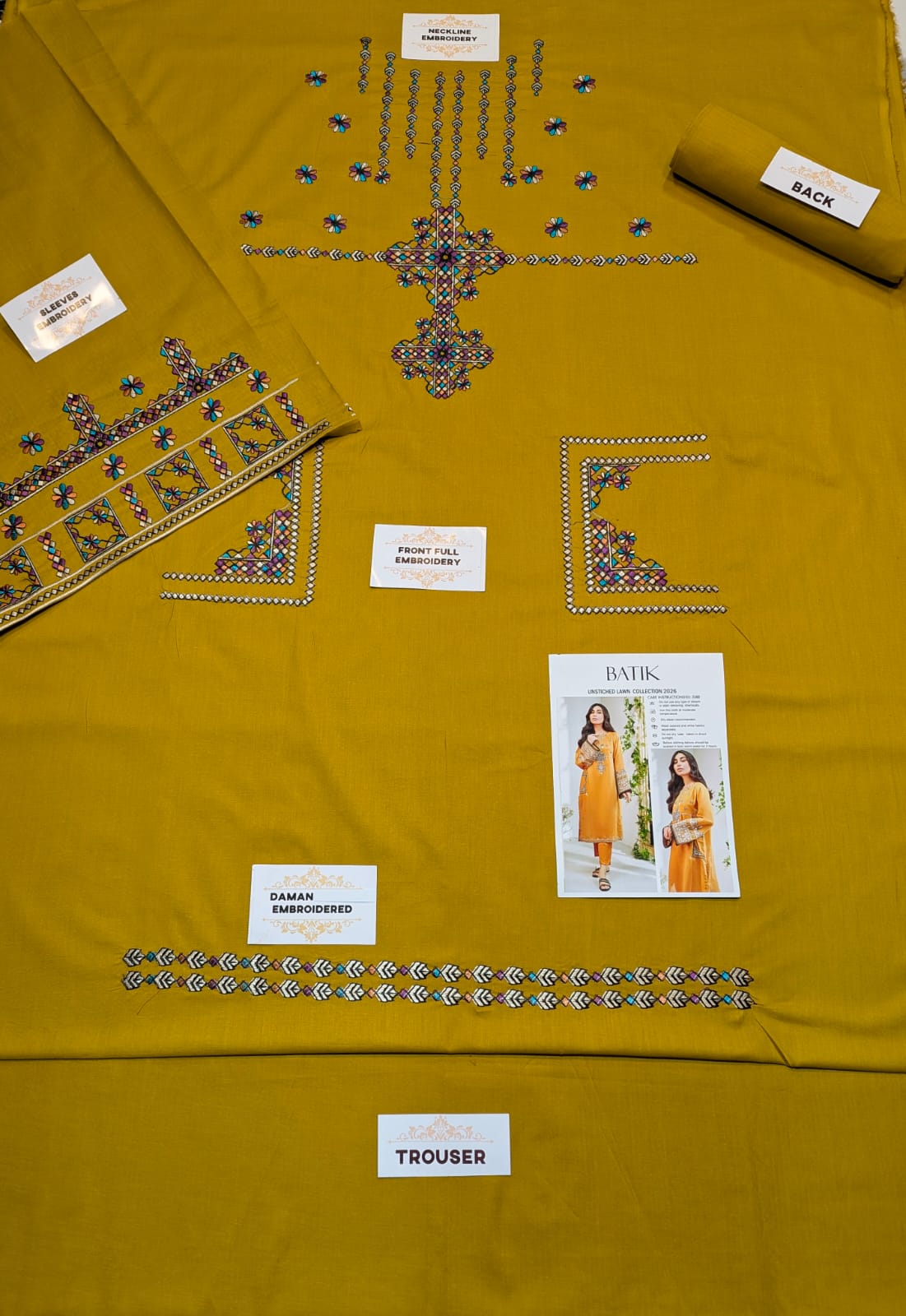 LAWN EMBROIDERED 2PC UNSTITCH S15