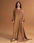 Florent Embroidered 3 Piece Suit with Dhanak Shawl