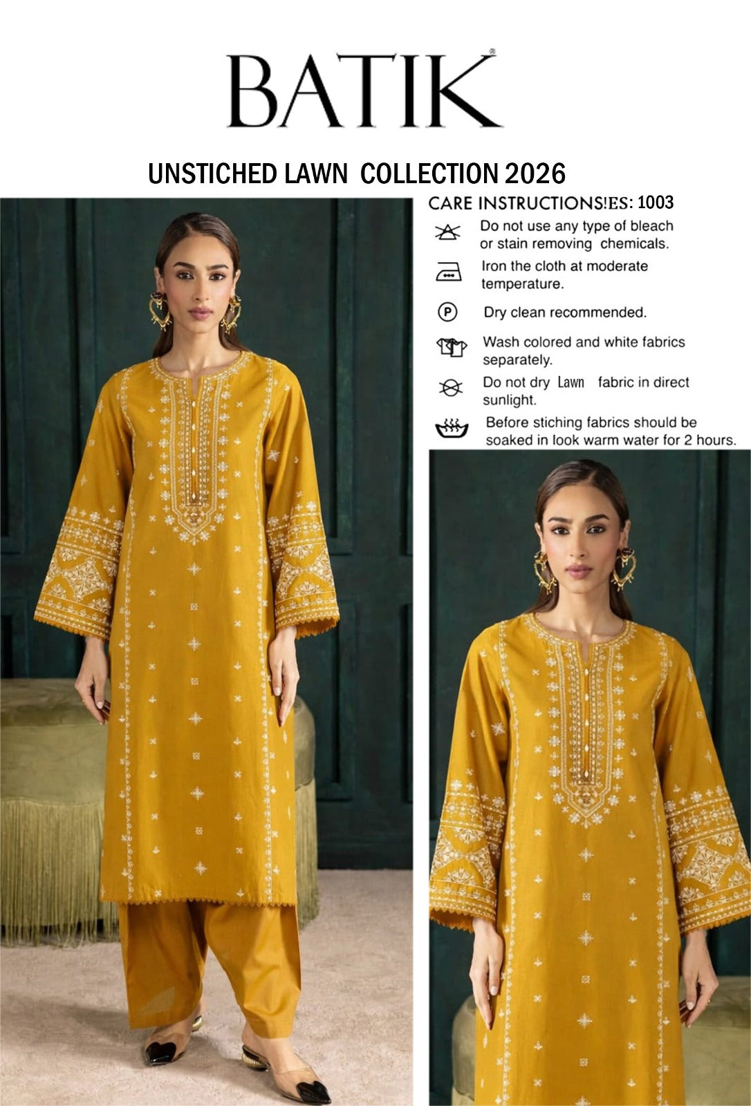 LAWN EMBROIDERED 2PC UNSTITCH S40