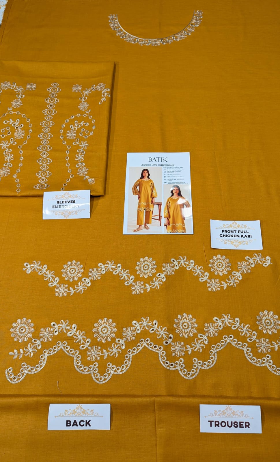 LAWN EMBROIDERED 2PC UNSTITCH S44